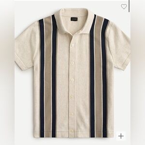 Short-sleeve polo sweater